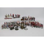 Britains - A collection of approximately 90 x metal Soldiers, Knights, Nurses, Cowboys,