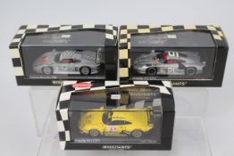 Minichamps - 3 x limited edition Porsche 911 GT1 models, a Kyosho edition 1 of 1344 made,