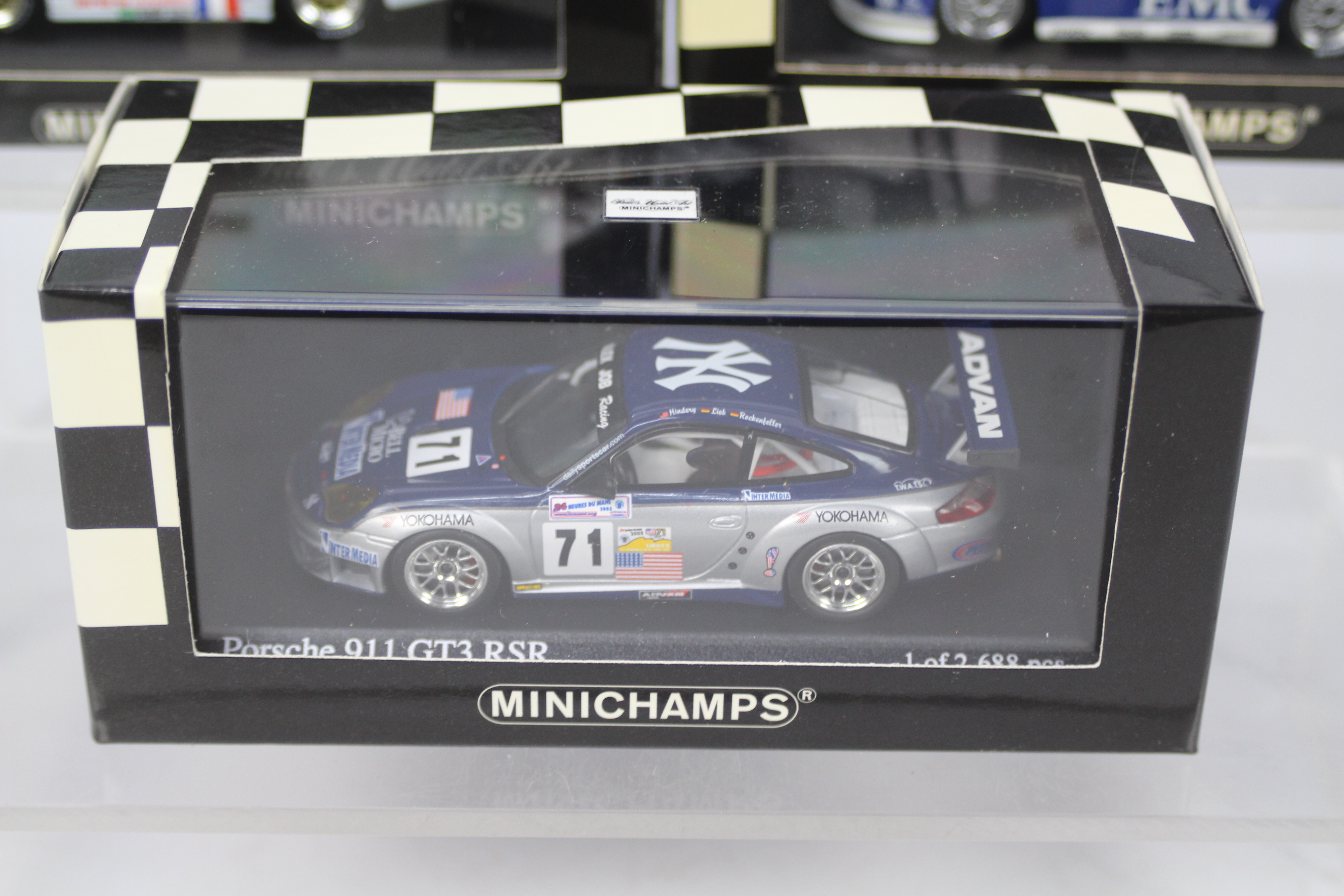 Minichamps - 3 x limited edition Porsche 911 models in 1:43 scale, a GT2 Evo, - Image 2 of 4