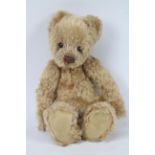 Charlie Bear - An unnamed 27cm tall Charlie Bear with ringing bell attached at neck,