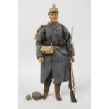 Sideshow Collectibles - An unboxed 12" action figure depicting a WW1 Prussian Infantryman from the