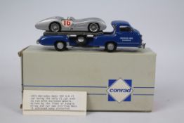 Conrad - A boxed Conrad #1034/3 Mercedes Benz Racing Car Transporter,