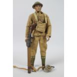 Sideshow Collectibles - An unboxed 12" action figure depicting a WW1 British Lewis Machine Gunner,