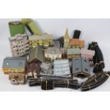 Peco - Hornby - A quantity of OO gauge track including points, 4 x scenic backdrop papers,