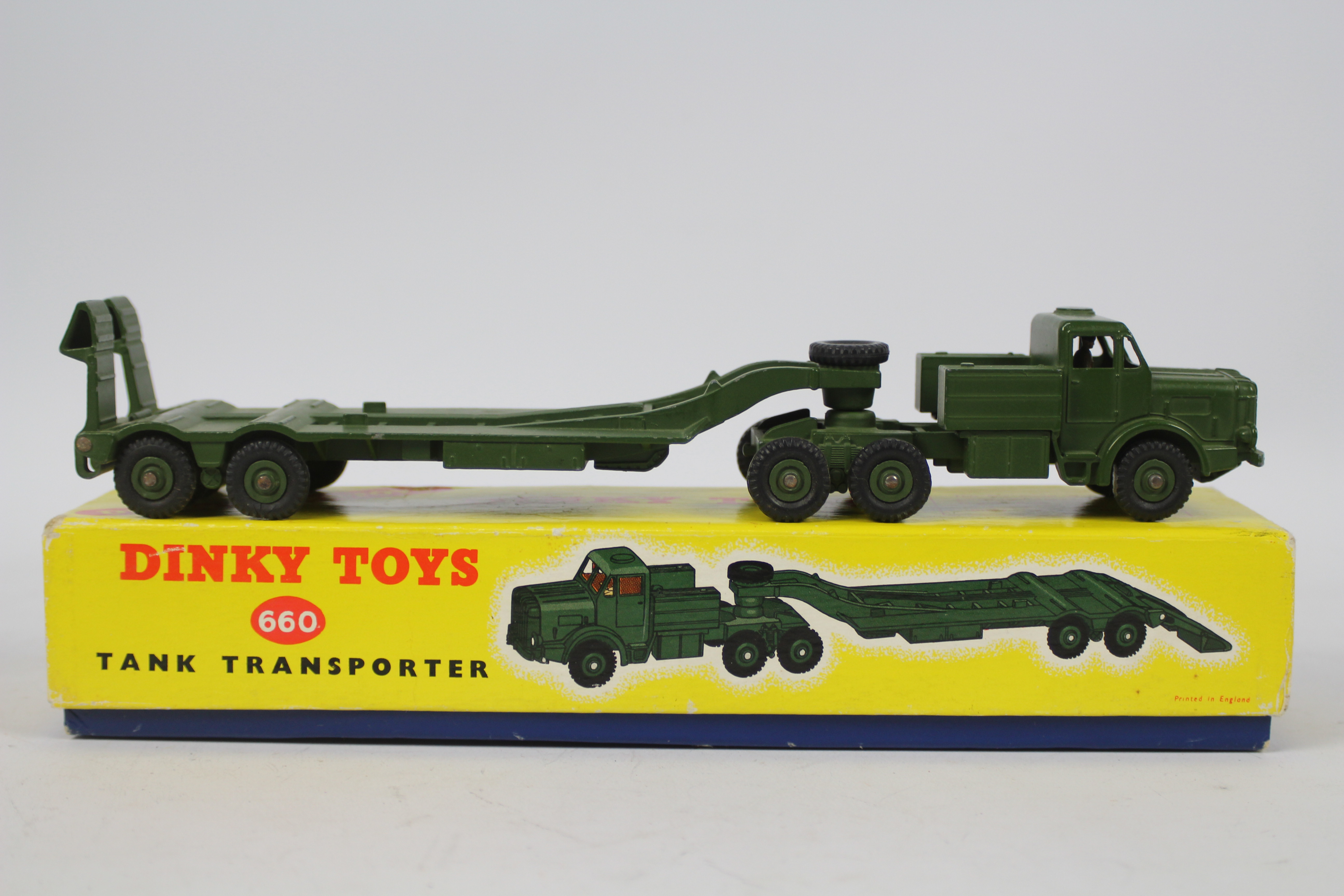 Dinky - Military - A boxed Dinky Military Thornycroft Mighty Antar Tank Transporter # 660.