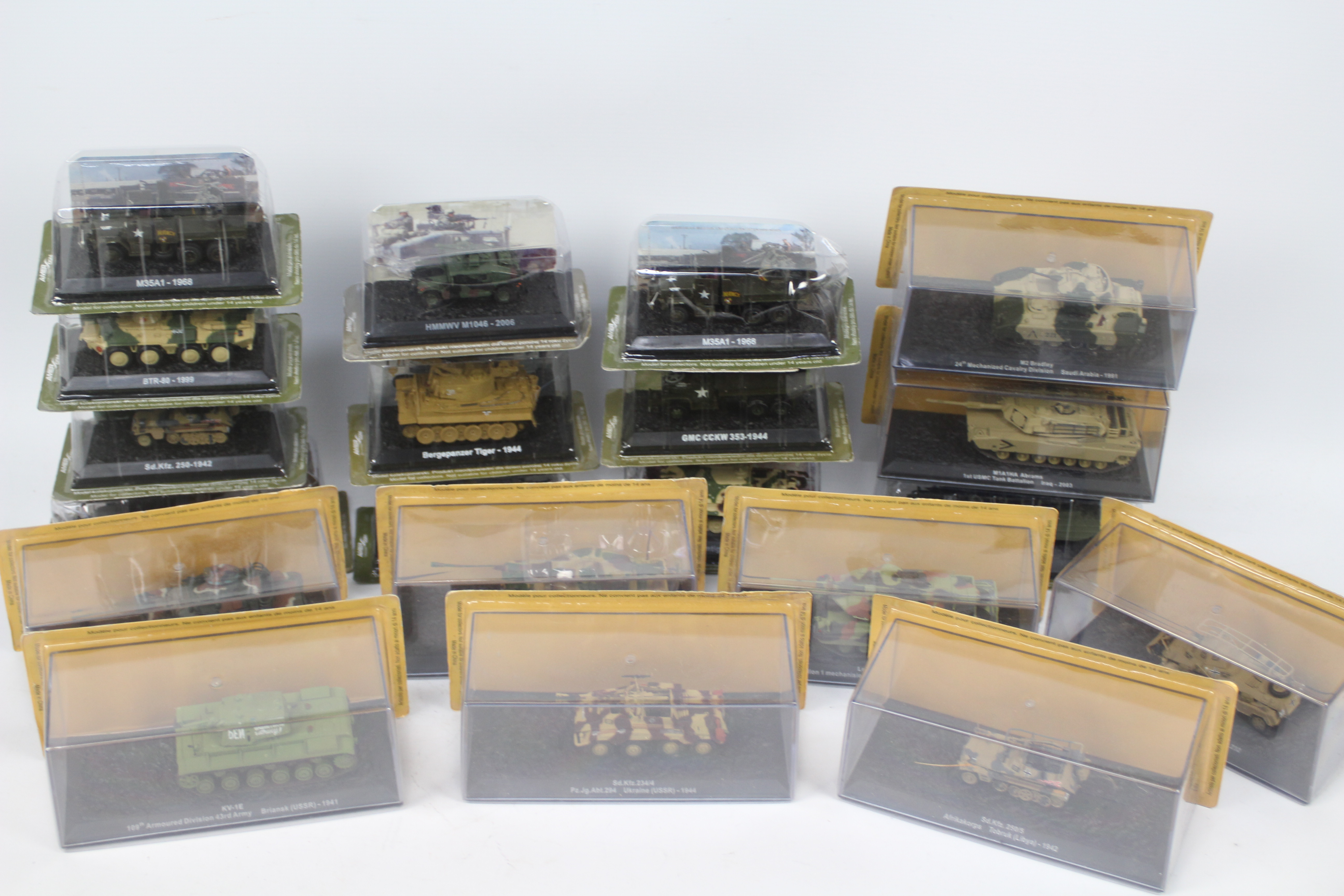 Atlas - Amer Collection - Military - 16 x unopened Military vehicles including GMC DUKW Amphibious