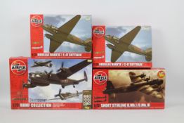 Airfix - Four boxed 1:72 scale military aircraft plastic model kits.