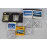 Herpa Wings - 6 x boxed Aircraft models in 1:500 scale including Boeing 747-400, Boeing 747 -200,