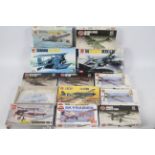 Airfix - A fleet of 12 boxed plastic military aircraft model kits in 1:72 scale from Airfix.