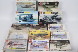 Airfix - A fleet of 12 boxed plastic military aircraft model kits in 1:72 scale from Airfix.
