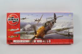 Airfix - A boxed Airfix 1;24 scale A12002A Messerschmitt Bf109E-4 / E3 plastic model kit.