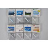 Herpa Wings - 8 x boxed Aircraft models in 1:500 scale including Boeing 737-300, Fokker 70,