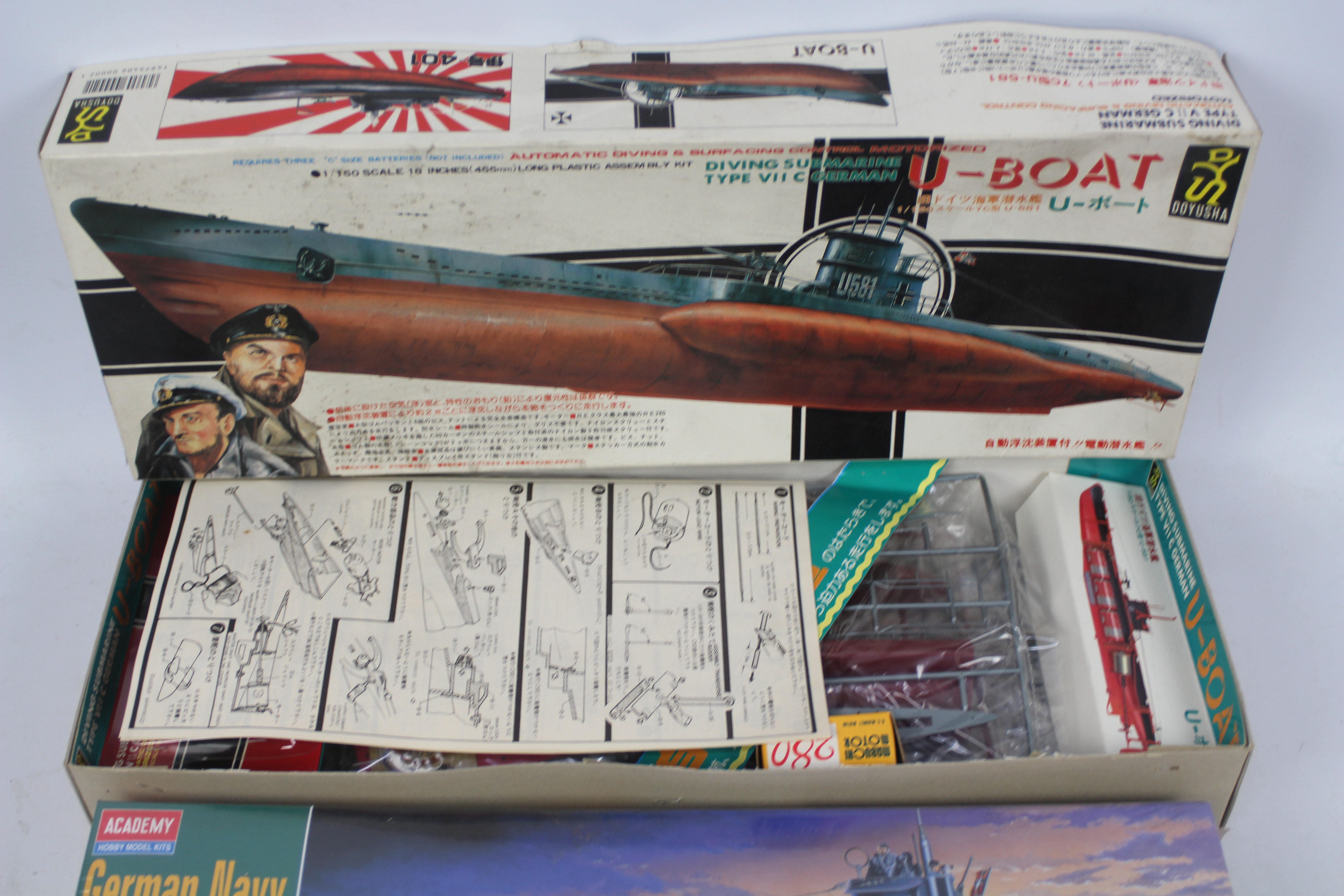 Doyusha - Academy - two boxed 1:150 scale submarine plastic model kits. - Image 3 of 4