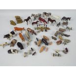 Britains - Timpo - Johillco - A collection of 50 plus vintage metal farm yard animals including