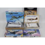 Tamiya - Trumpeter - Cyber Hobby - Airfix - Fine Molds - Five boxed military aircraft plastic model