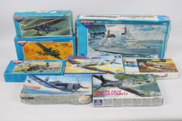 Italeri - Novo = Hasegawa - 8 x boxed model kits in various scales including HMS Tiger Cruiser in