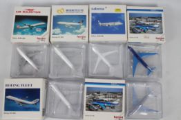 Herpa Wings - 6 x boxed Aircraft models in 1:500 scale including Boeing 747-400,