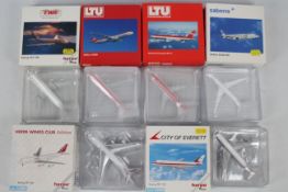 Herpa Wings - 6 x boxed Aircraft models in 1:500 scale including Boeing 747-100,