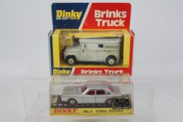 Dinky - 2 x boxed models, Brinks Armoured Truck # 275 and Ford Zodiac Mk4 # 164.