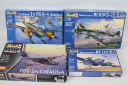 Revell - Four plastic military aircraft model kits in several scales by Revell.
