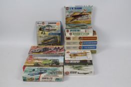 Airfix - 13 x boxed / carded model kits including Supermarine Spitfire MkI in 1:72 scale,