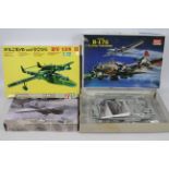 Academy - Italeri - Supermodel - Three boxed plastic military aircraft model kits in 1:72 scxale.
