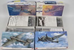 Hasegawa - Four boxed predominately Limited Edition 1:72 scale German WW2 military aircraft plastic
