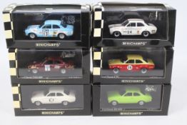 Minichamps - 6 x limited edition Ford Escort MkI models including RS1600 1971 Brands Hatch winner 1