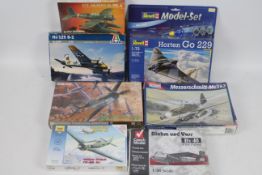 Dragon - Zvezda - Revell - Czech Model - Others - Seven boxed plastic military aircraft model kits