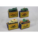 Matchbox - Moko Lesney - 4 x boxed models, Land Rover No.12, Daimler Ambulance No.