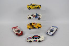Scalextric - 6 x slot car models including 2 x Ford RS200's Ford Escort,