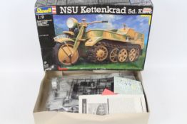 Revell - A boxed Revell #03072 1:9 scale NSU Kettenkrad Sd.Kfz.2 plastic model kit.