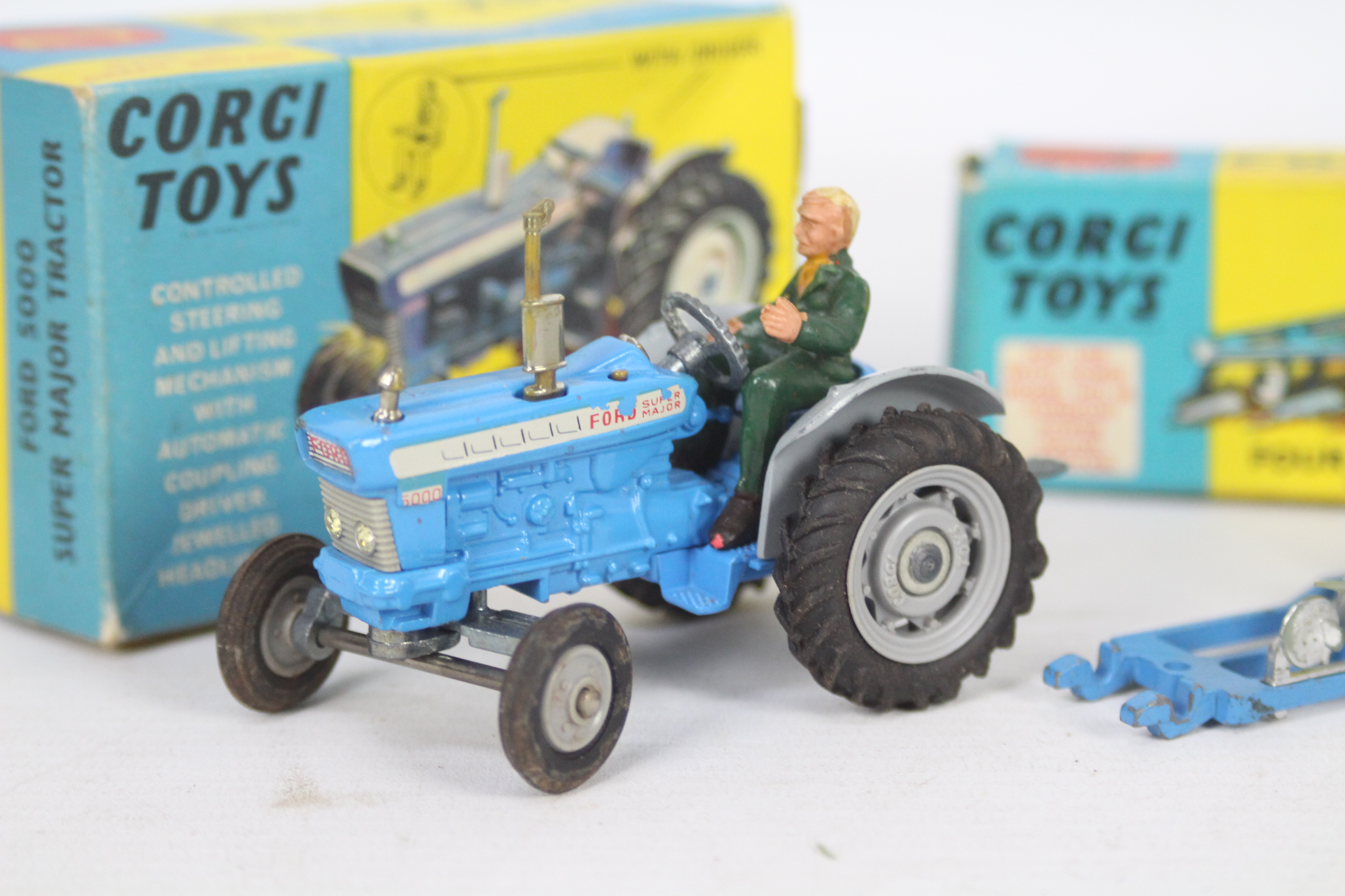 Corgi Toys - A boxed Corgi #67 Ford 5000 Super Major Tractor with blue body, - Image 2 of 4