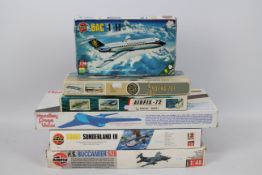 Airfix - Lindberg - 6 x boxed aircraft kits in various scales including Handley Page Victor # 5312,