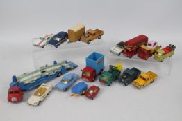 Corgi - 18 x unboxed models including Volkswagen Breakdown Truck # 490, Isetta in pink # 233,