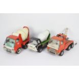 Tonka - Sanson - 3 x vintage pressed steel toys, a Tonka cement mixer,