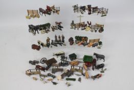 Britains - Johillco - Taylor & Barrett - A collection of vintage cast metal farm animals,