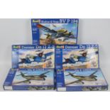 Revell - Five boxed plastic military aircraft model kits in 1:72 scale.