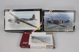 Special Hobby - Three boxed Special Hobby plastic military aircraft model kits.