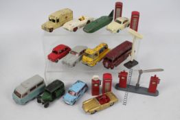 Dinky - 12 x unboxed vehicles including Porsche 356A # 182, Fiat 600 # 183,