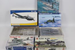 Eduard - MPM - Hobby Boss - Airfix - HiPM - Five boxed German WW2 military aircraft plastic model