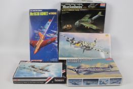 Dragon - Tamiya - Hasegawa - Academy - Special Hobby - Five boxed 1:48 scale military aircraft