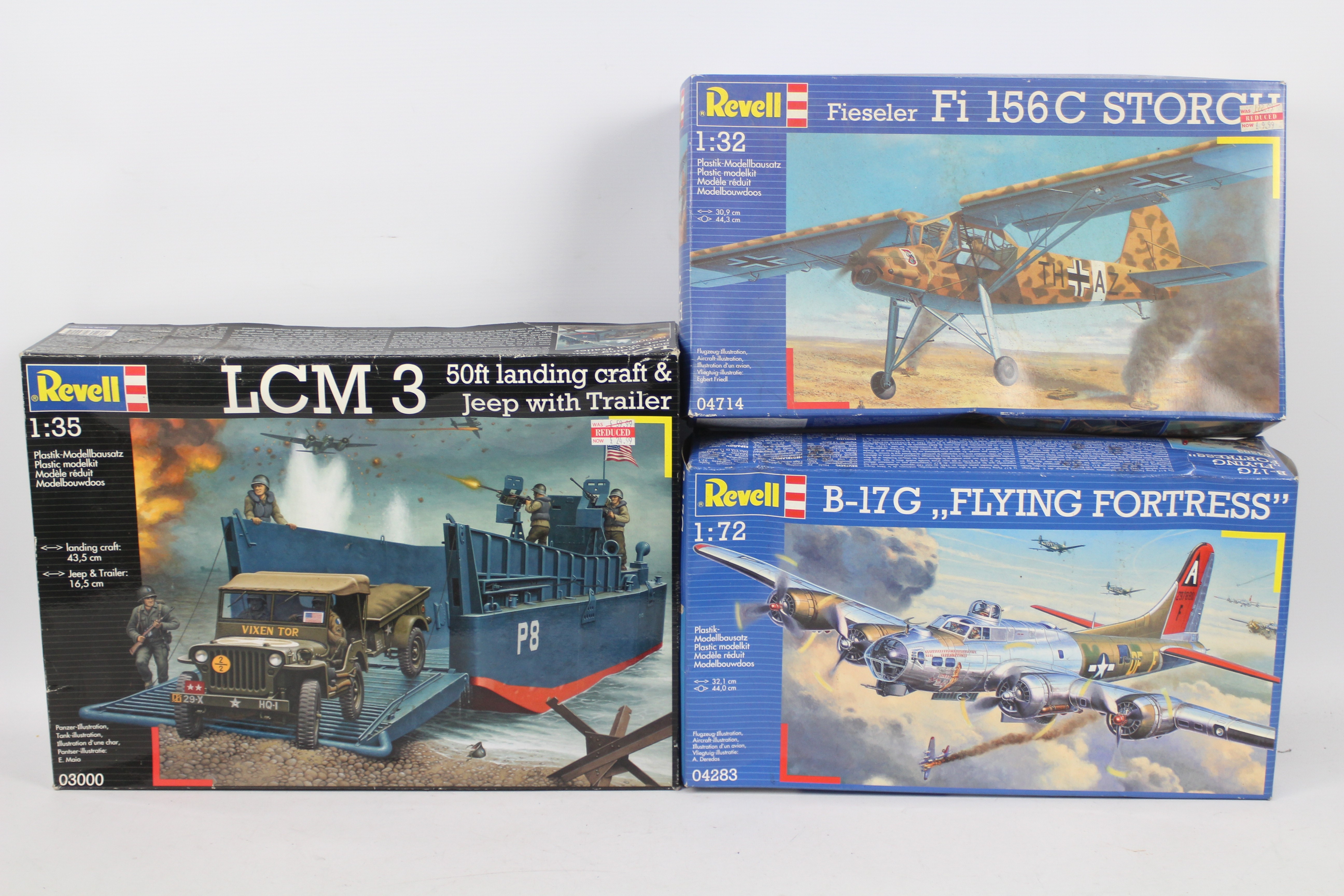 Revel - Three boxed plastic model kits in various scales from Revell.