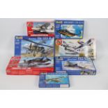Airfix - Revell - Seven boxed plastic model aircraft kits in various scales.