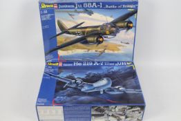 Revell - Two boxed 1:32 scale plastic model miliary aircraft kits from Revell.