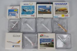 Herpa Wings - 6 x boxed Aircraft models in 1:500 scale including Boeing 767-200, Boeing 737 -800,