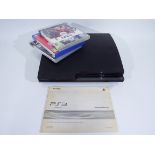 Sony - PS3 - An unboxed PS3 console with instruction book and three games,