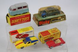 Dinky - 4 x boxed cars, Ford Escort # 168, Standard Atlas Bus # 295,