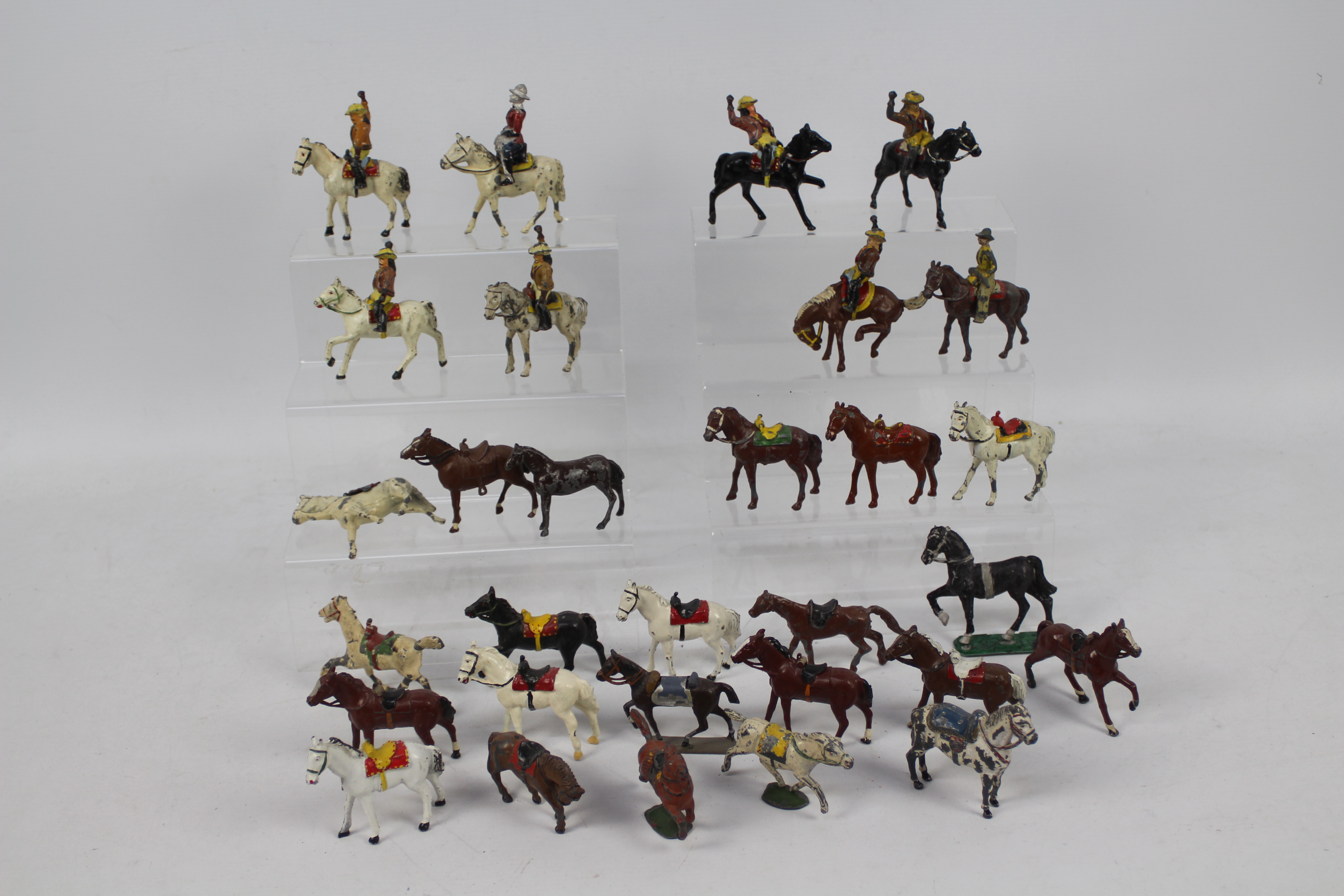 Britains - Others - 29 Western themed metal figures majority of which are horses only, - Image 5 of 8