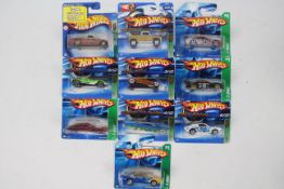 Hot Wheels - Treasure Hunt - 10 x unopened carded models including 69 Pontiac GTO, Nissan Skyline,